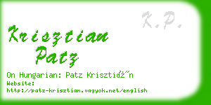 krisztian patz business card